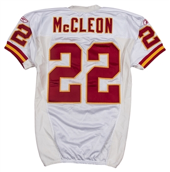 2005 Dexter McCleon Game Used Kansas City Chiefs Road Jersey